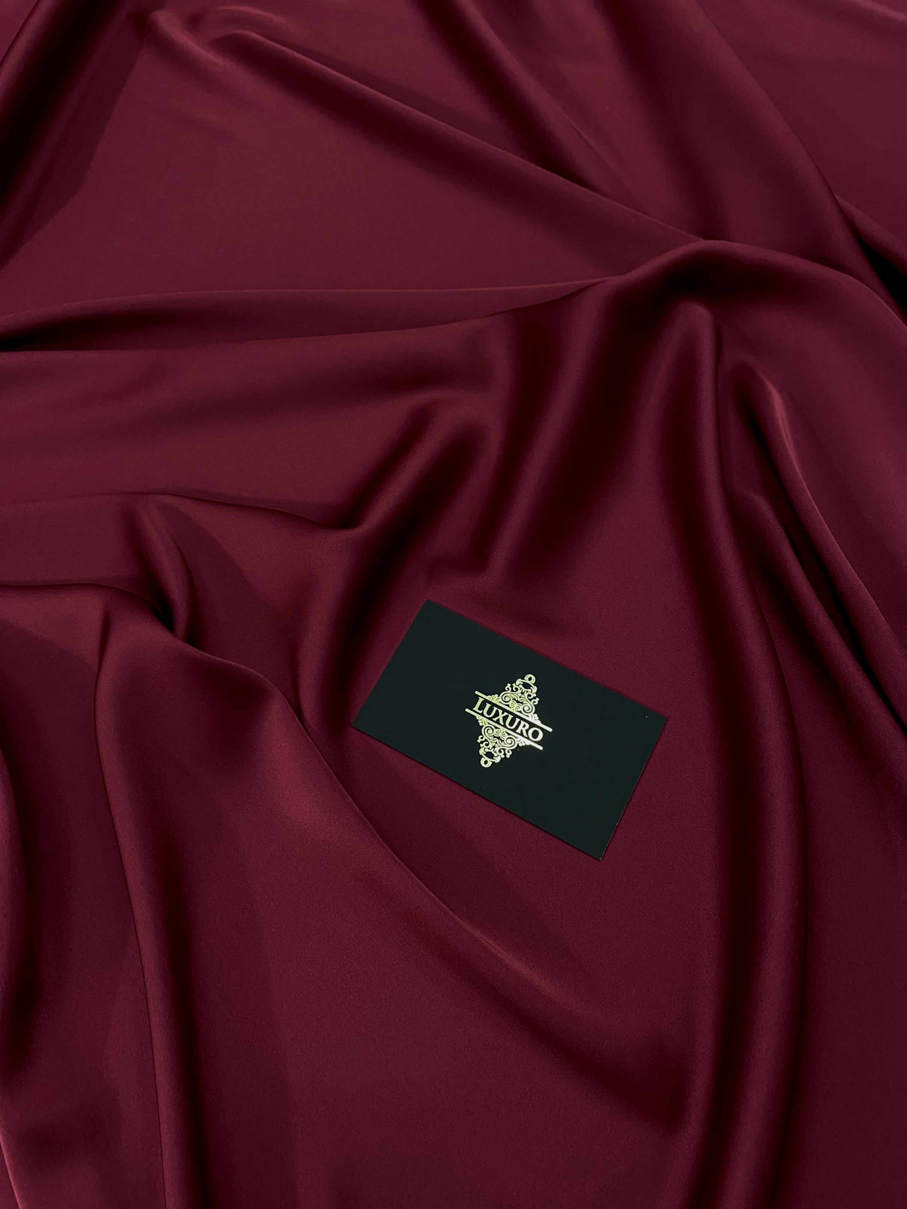Szatén Rugalmas Selymes Prémium Bordeaux