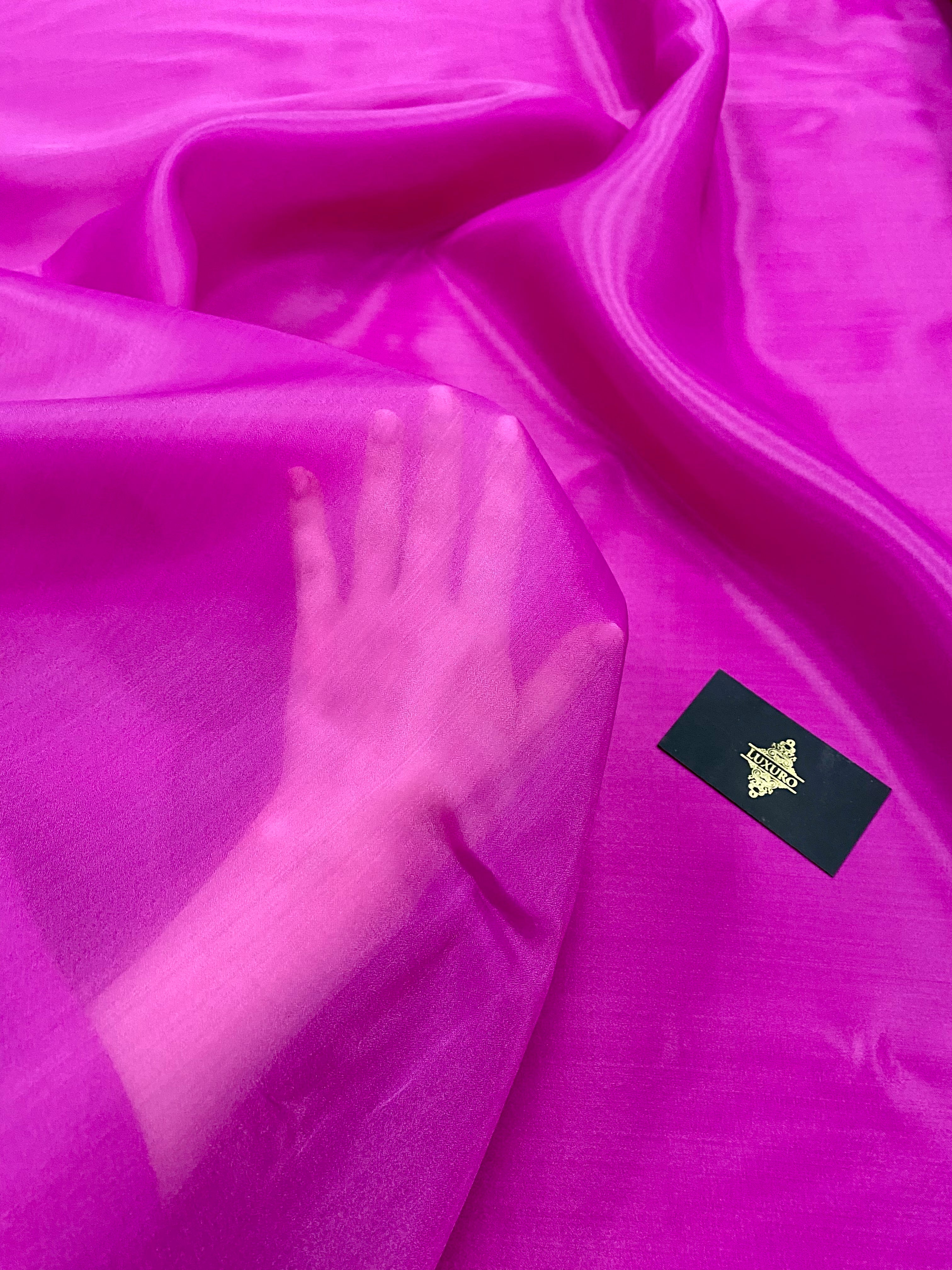 Organza gyöngyházfényű fukszia - 3 m széles