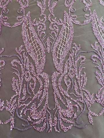 Dantela Couture Geometriai Mintás Por, Gyöngyökkel és Flitterekkel