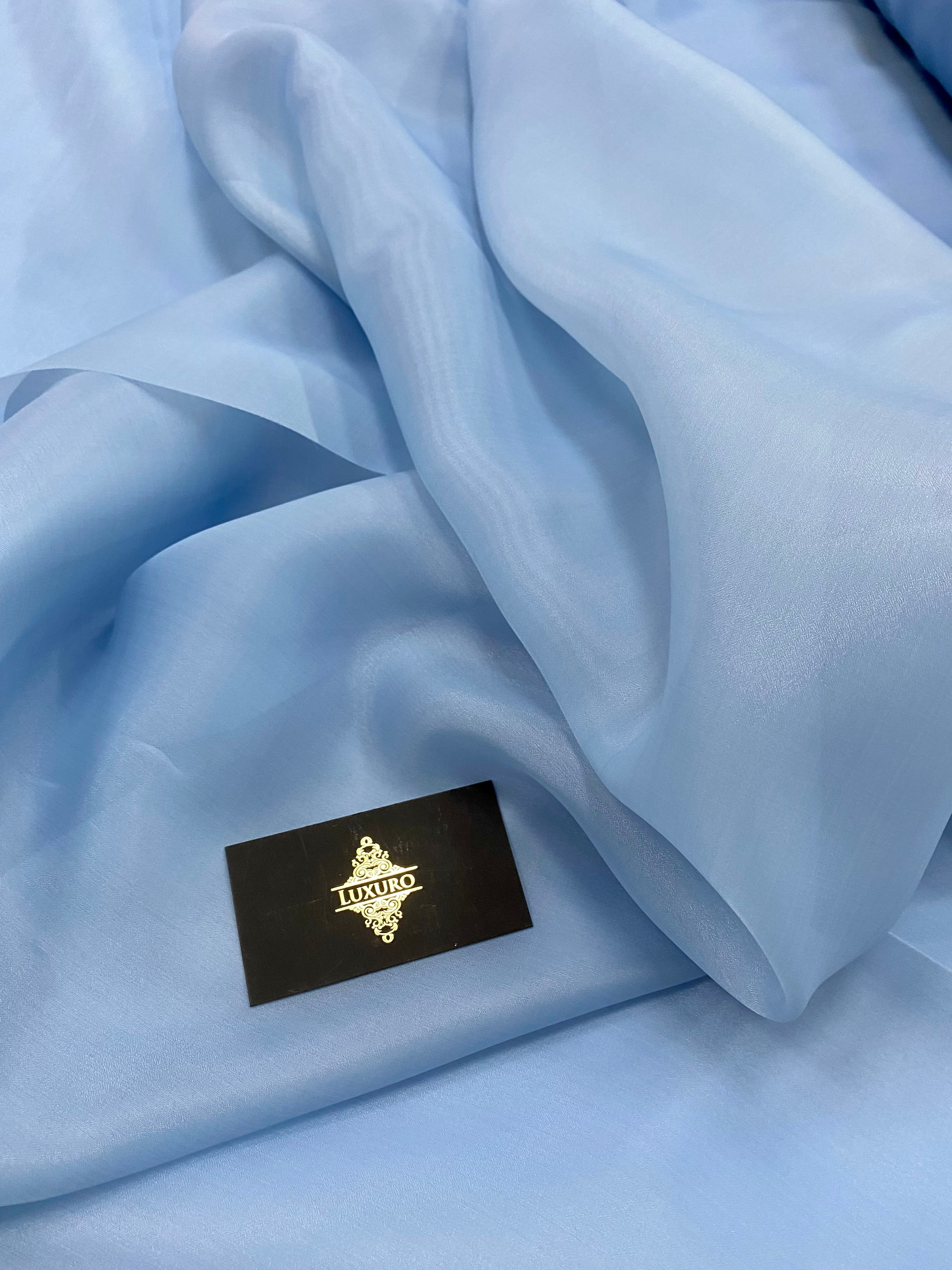 Organza gyöngyházkék - 3 m szélesség