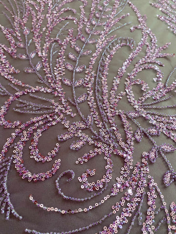 Dantela Couture Por virágmintával, gyöngyökkel és flitterekkel