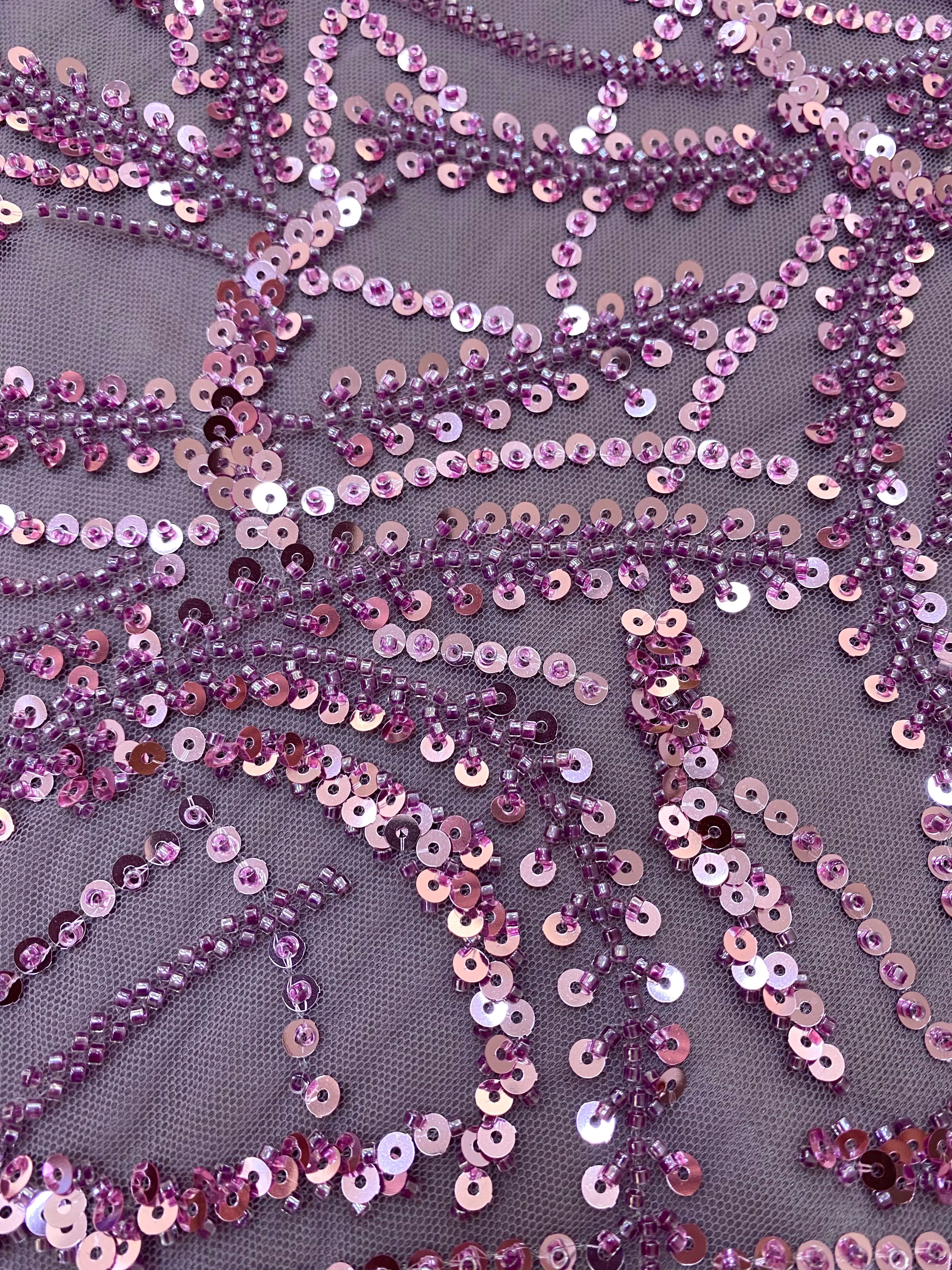 Dantela Couture Por, Lineáris és Levélmintás, Gyöngyökkel és Flitterekkel