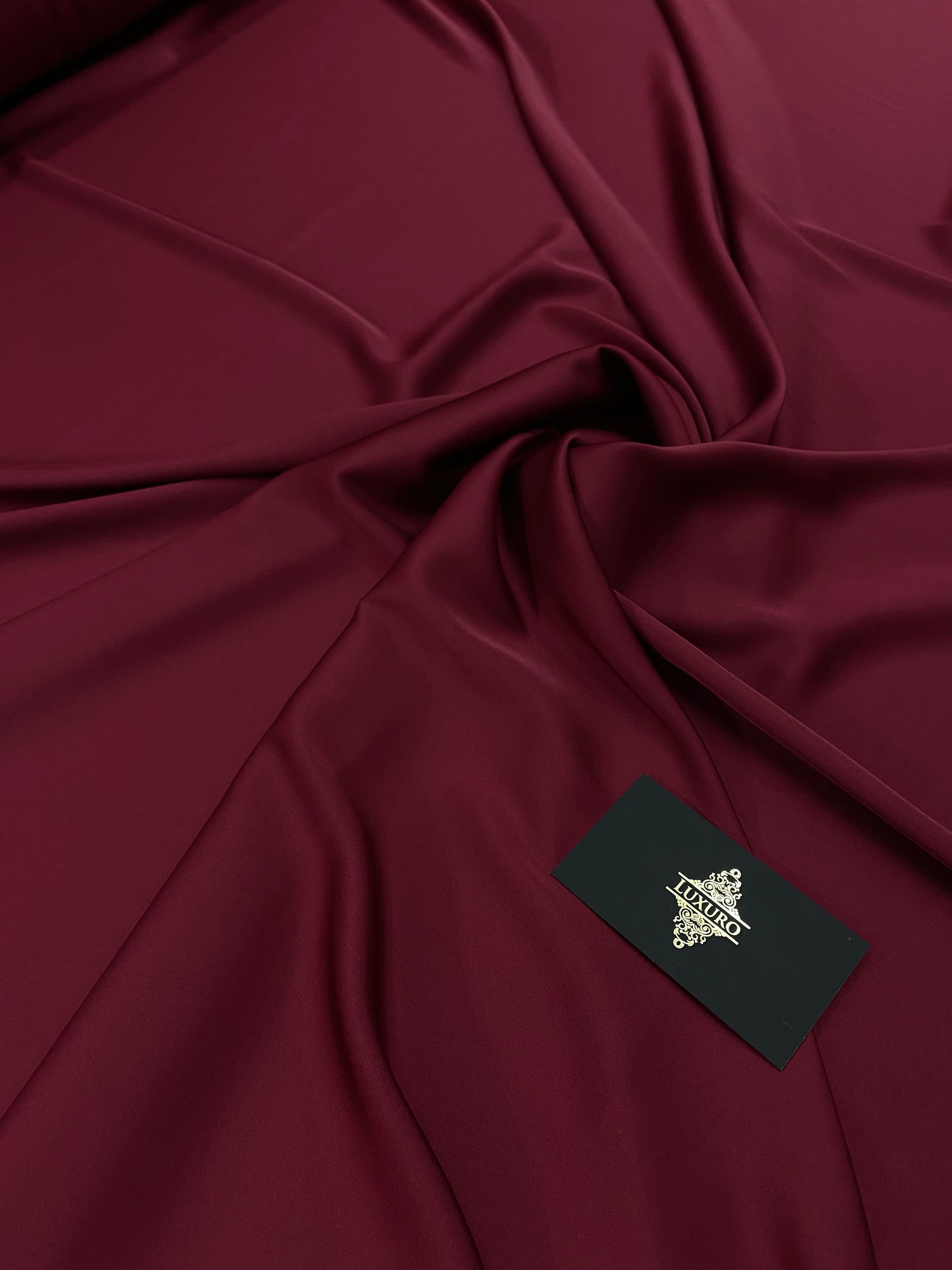 Szatén Rugalmas Selymes Prémium Bordeaux