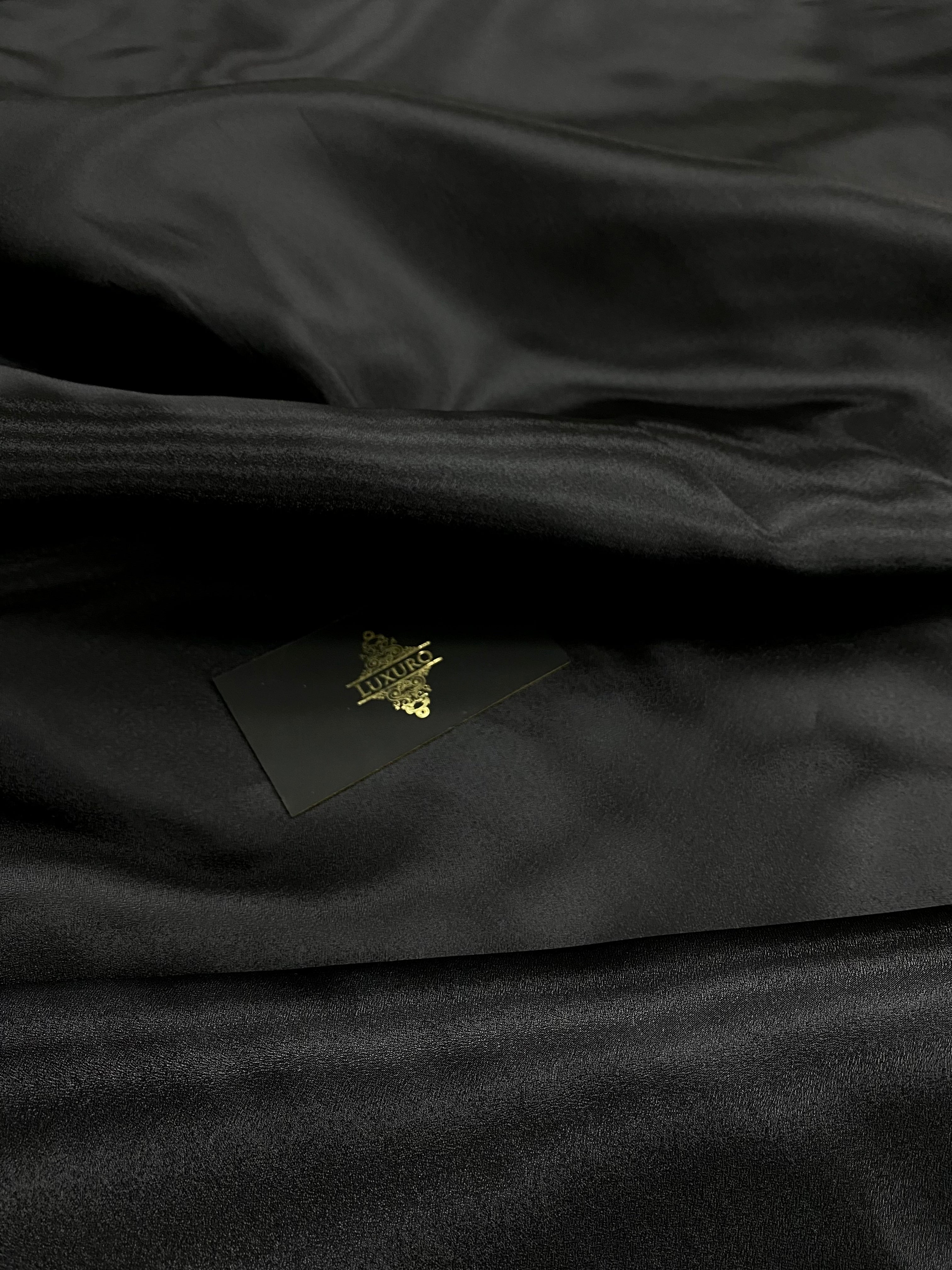 Organza Sidefata Neagra -  3 m Latime