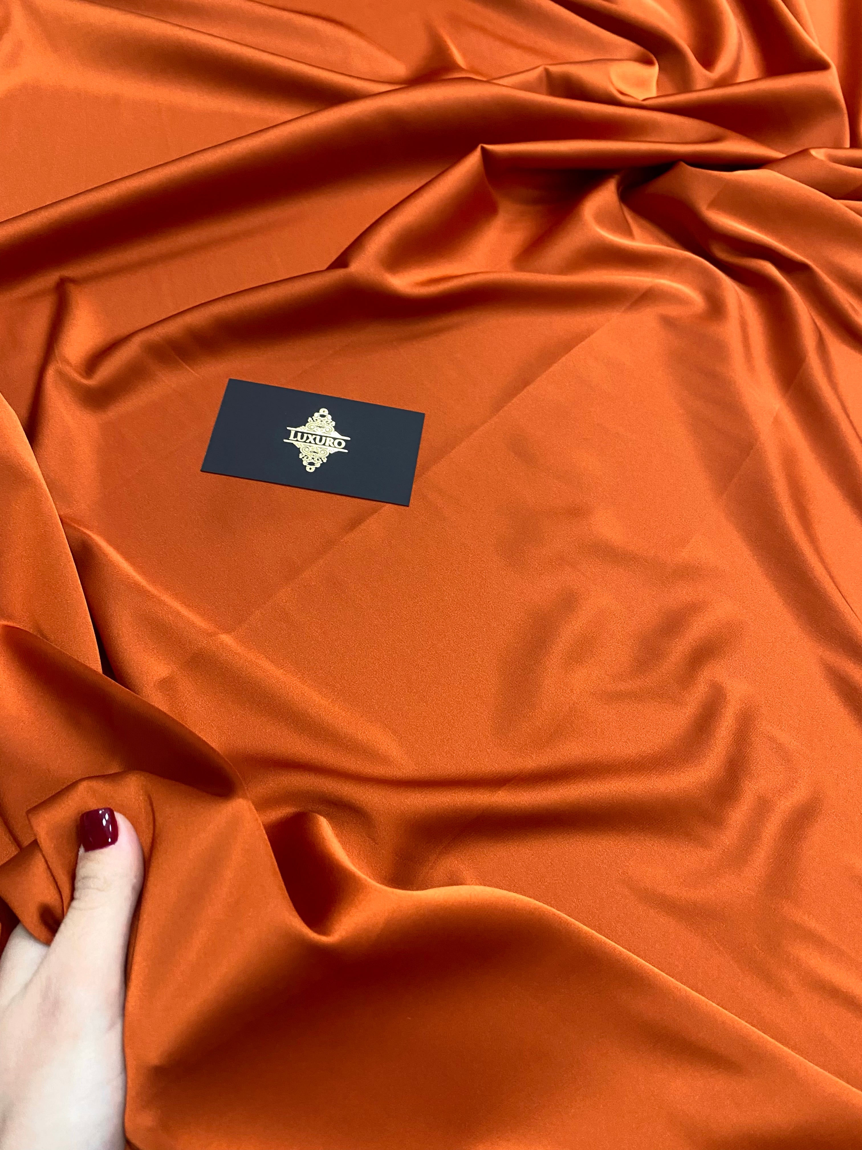 Szatén elasztikus prémium terrakotta