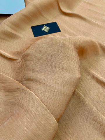 Bronz kreppelt fóliázott voile