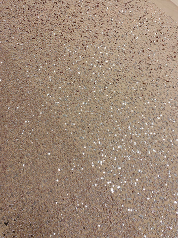 Csipke Couture arany rózsaszín átmenetes, gyöngyökkel, gyöngyökkel és flitterekkel