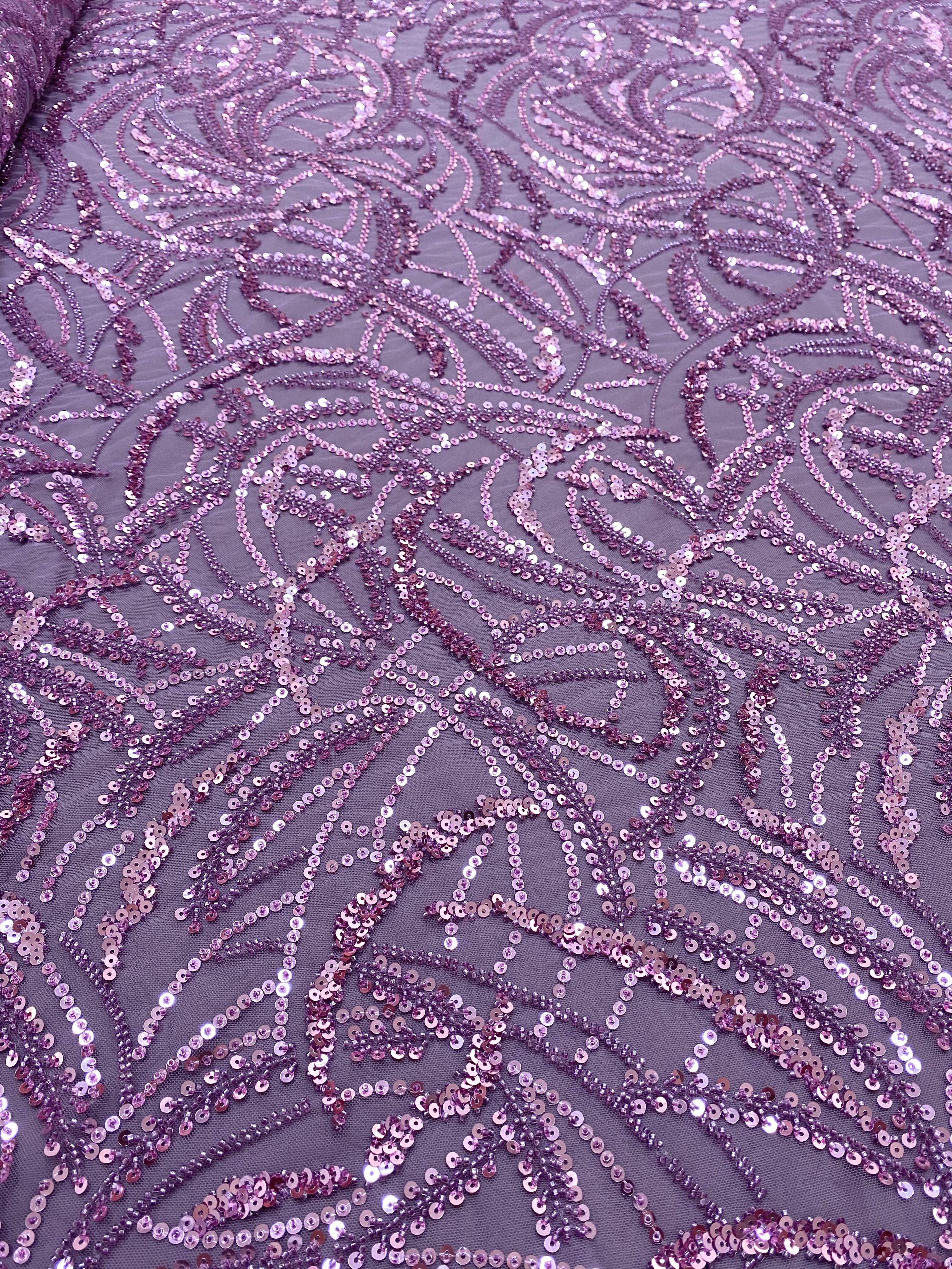 Dantela Couture Por, Lineáris és Levélmintás, Gyöngyökkel és Flitterekkel