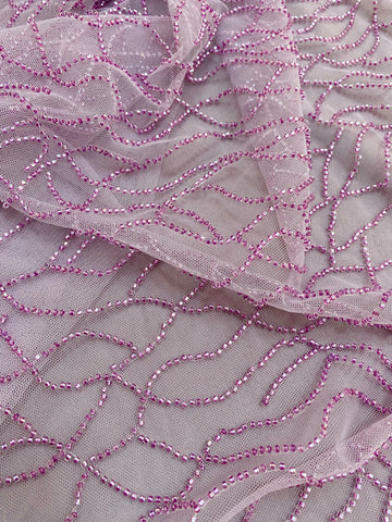 Dantela Couture Pudra cu Siraguri din Margele