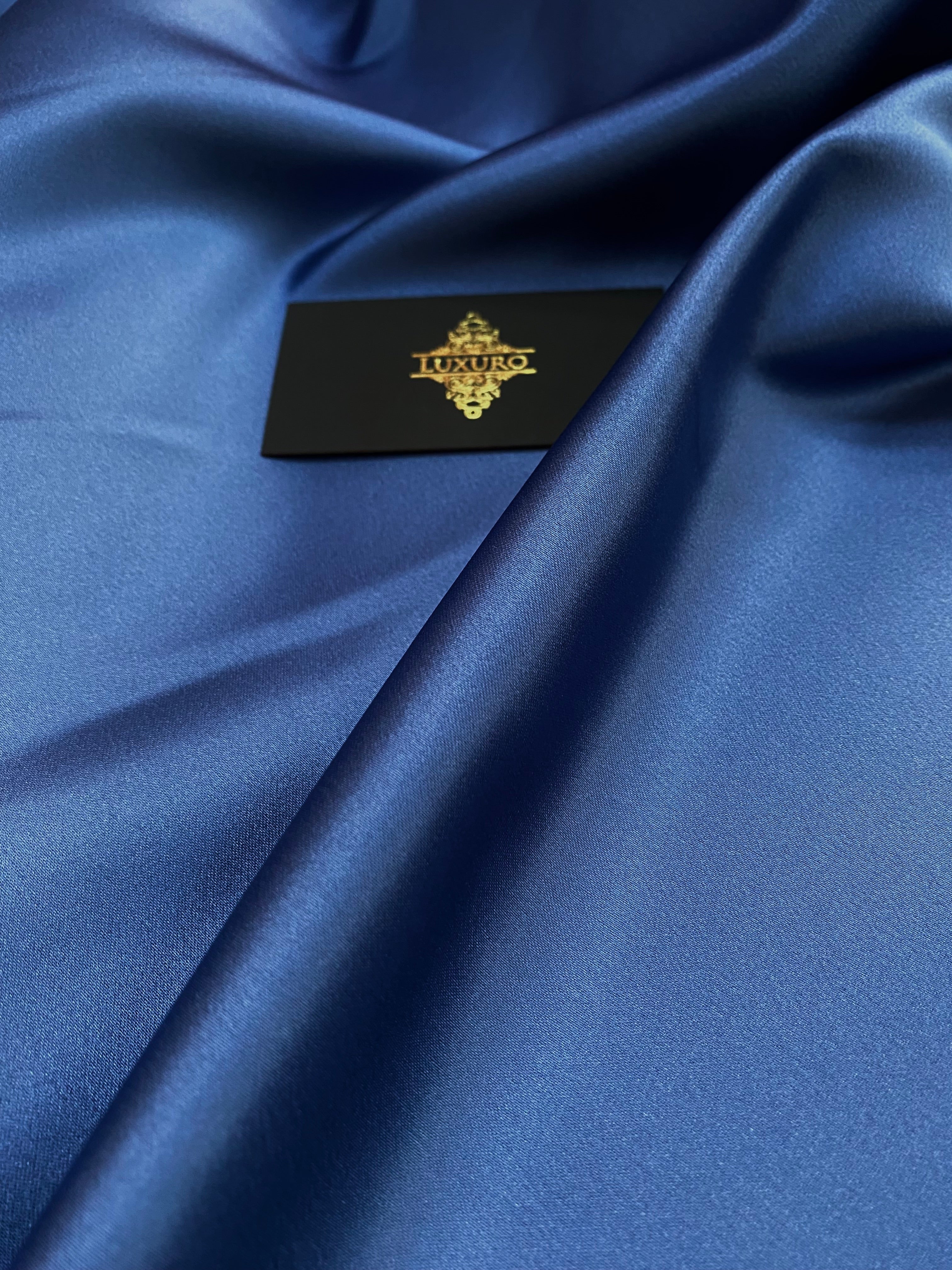 Tafta Fixa Premium Sidefata Albastru Marin