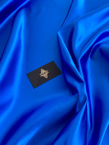 Tafta Fixa Premium Sidefata Albastru Royal