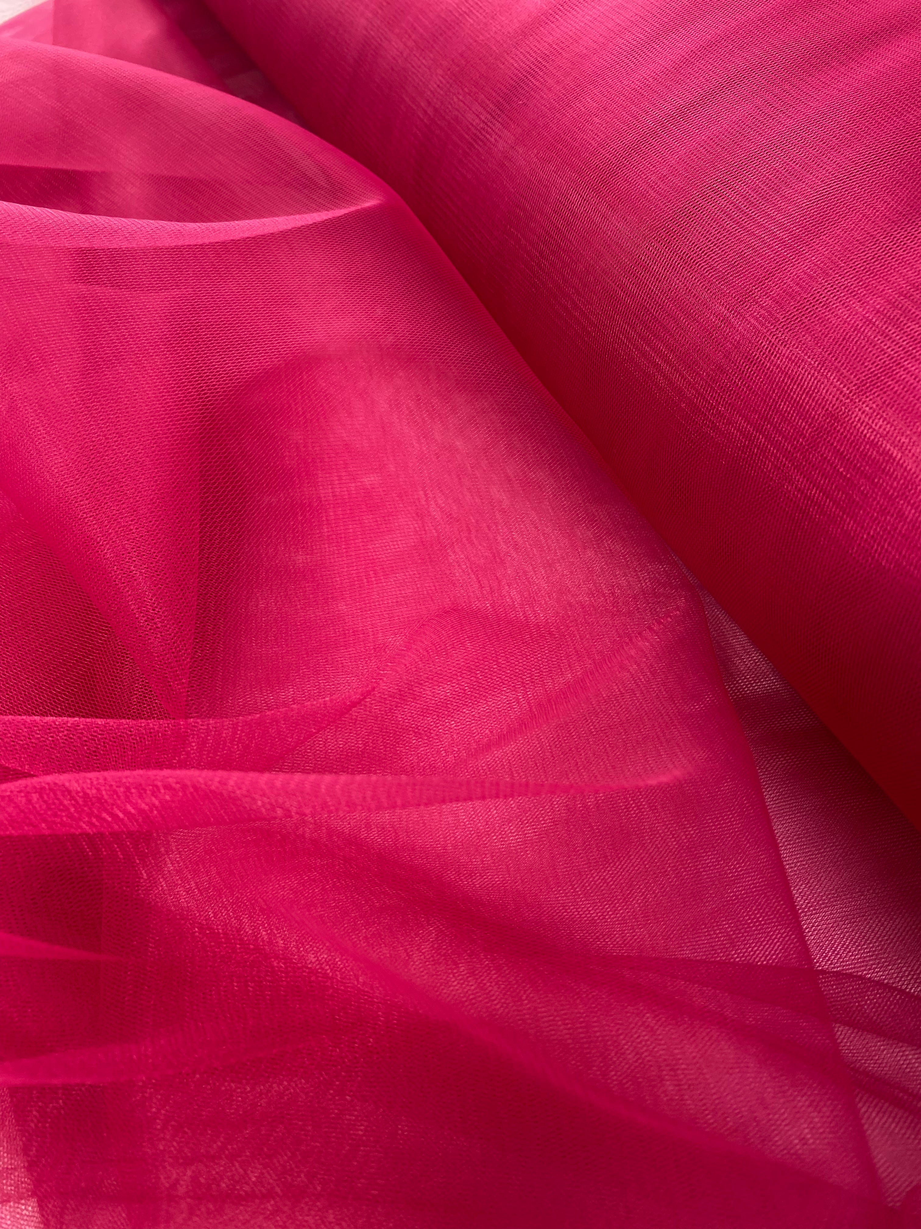 Tüll Klasszikus Sötét Magenta - 3 m Szélesség