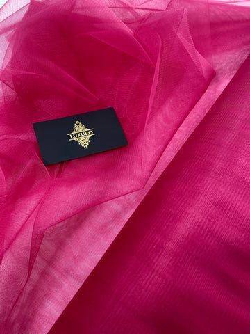Tüll Klasszikus Sötét Magenta - 3 m Szélesség