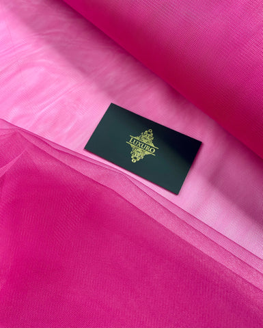 Tüll Klasszikus Világos Magenta - 3 m Szélesség